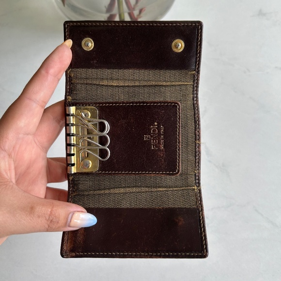 Authentic Fendi Key Case/ Holder Zucca Print - Picture 4 of 7